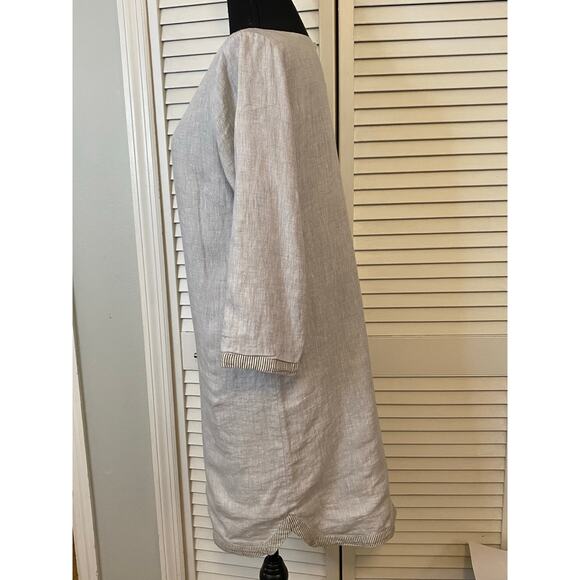 Roller Rabbit Womens Emiko Dress size Small Stone Gray 100%‎ Linen - Picture 7 of 9